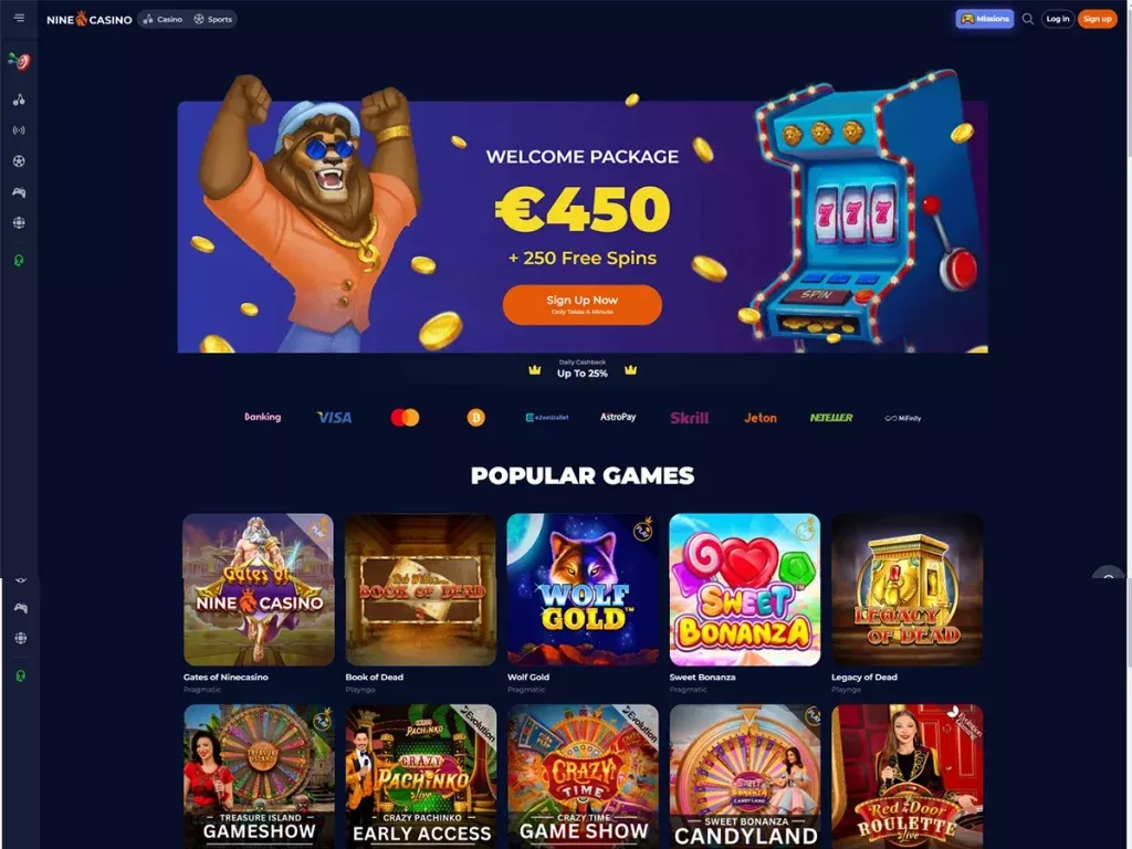 nine casino prijava